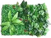 Ruhnjyg Ivy Privacy Fence - Realistic Hedge Fence Privacy Screen Panels - 15.74x23.62in Fence with Decorative Flowers, Faux Flower Fencing Panel for Outdoor Patio Backyard