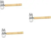 3pcs Moxa Strips Clamp Holder Wooden Handle Moxibustion Stick Burner Dual-head Clip for Therapy