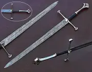 Damascus Steel Anduril Sword of Narsil the King Aragorn Replica/42 inches.