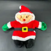 Vintage Santa Puppet w Noise Maker Flicking Tongue NOS VIDEO INSIDE 80s 90s 11"