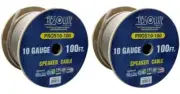 2 Absolute USA PROS10100 10 Gauge Speaker Wire100' 10 Gauge PRO PA DJ Car Home