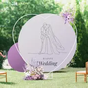 ACA 2M White Heart Shape Wedding Arch With Base Stand Metal Balloon Backdrop Party Banquet Decoration