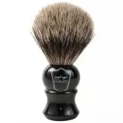 Deluxe Pure Badger Ebony Handle Handmade Shaving Brush from Parker Safety Razor