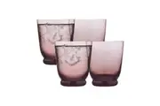 4pc Ecology Aveline Glass Drinking Tumblers Cups Set Plum 8.5x10cm 280ml