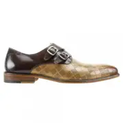 Steven Land Men's Latte/Ch. Brown Genuine Leather Dress Shoes SL0028
