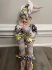 Cynthia Rowley 18" Easter Elf Shelf-Sitter Bunny Doll Multicolor Spring Décor