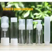 8Pcs Plastic Travel Bottle Set Leakproof Cosmetic Toiletry Travel Containers