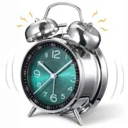 AUTAKI Alarm Clock, Analog, Loud, Quiet, Metallic Polished Finish, Bell Sound, S