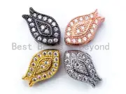 CZ Micro Pave Tulip Flower Spacer Beads,Cubic Zironia Gold/Silver/Rose