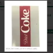 DECAL DIET COKE LED SFV1 SINGLE LABEL # COC-LED18-DC-5
