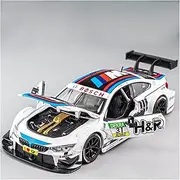 Scale Finished Model Car 1:24 for BMW 3.0 CSL Hommage R Le Mans Free Wheeling High Light Sport Racing Car Model Diecast Alloy Miniature Replica Car(M4 White)