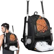 Softball Bag - Softball Backpack with Shoe Compartment Boys Baseball Bag - Large Capacity Youth Baseball Backpack Baseball Bat Bag for Contest, Adults, Bats, Shoes