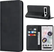 [Cavor] for Google Pixel 7 Pro Case, Pixel 7Pro Cowhide Pattern PU Leather Cases Flip Magnetic Kickstand Book Wallet Cover Phone Case with Card Slots(6.7") -Black