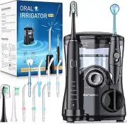 Electric Toothbrush with Water Flosser,600ML Oral Irrigator Water Flosser with 7