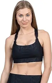 [Generic] Sweat and Milk Chloé 4 Running Nursing & Pumping Sports Bra, Strappy Back, 4-Row Adjustable Closure, Maternity Bra