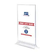 Clear Acrylic 8.5X11" Double-Sided Leaflet Holder Stand - Desktop Menu Organizer