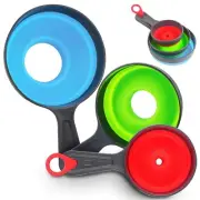 3 Pcs Funnels For Filling Bottles Wide Mouth Canning Funnel For Kitchen Use