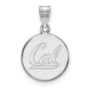 10k White Gold LogoArt University of California Berkeley Medium Disc Pendant