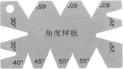 uxcell Screw Thread Gauge Cutting Angle Gage Template 29°-65° Stainless Steel Lathes Measuring Tool, 2mm Thickness