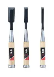 Takagi Wood Chisel Set 3pcs 9/15/24mm Bevel Edge Alloy Steel for Joinery DIY