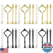 6 Set Large Tiered Tray Hardware for Cake Stand Mold Crown upgrade 3 Tier Cak