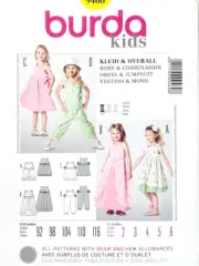 EASY Burda Sewing Pattern 9460 Toddlers & Girls Dress & Overalls Sizes 2 - 6