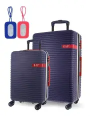 [GAP] Varsity Hard-Shell Medium Suitcase With Luggage Tag 2 Piece in Navy