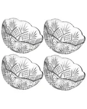 Godinger Set of 4 Dublin Crystal Scalloped Dessert Bowls