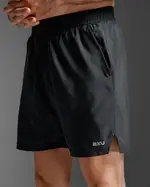 Aero 7 Inch Shorts, 2XU, XS, Black/Silver Reflective, Male