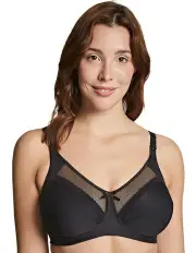 [Royce Lingerie] Charlotte Supportive Cotton-Lined Full Bust Nursing Bra in Black