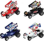 Sprint Car Pull Back Racing Toy Cars with Decals - Pack of 8