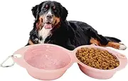 Dog Water Bowl, Portable Food Bowl, Puppies Kittens, Pet Supplies, Foldable Feeder Dish, Lightweight Compact Travel Pets Bowls for Small Dogs and Cats, 11.81x5.28x1.97 Inches