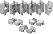 Lichamp Hydraulic Crimper Replacement Dies, Hex Lug Dies for Steel Cable or Terminal Crimper Tool, 9 Sizes from 12 AWG to 2/0 AWG, 1009SL