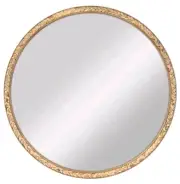 30 In Round Large Wall Mirror. Natural Woodgrain with Braided Seagrass Detail.