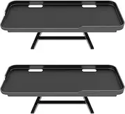 Wesoke 2 Pcs TV Top Shelf Screen Top Storage Stand, Black Computer Monitor Top Mounting Bracket Adjustable Cable Box Mount Shelf with 12 inch/30cm Platform for Speakers/Router/Sound Bars/Game Console