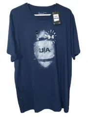 Under Armour Navy Brush Stroke Football Graphic S/S Tee Size XL