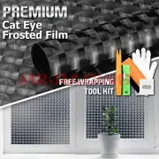 4FTx7FT Gray Cat Eye Frosted Film Glass Home Bathroom Window Security Privacy