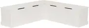 Harris White Solid Pine Backless Nook with Interior Storage