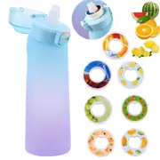 7 Fruit Fragrance Bottle Flavored Taste Pods 650Ml Water Bottle Blue