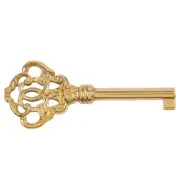 Solid Brass Skeleton Key for Grandfather Clock Doors, Cabinet Doors, Dresser ...