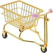 HOMOCONO Mini Car Storage Basket Small Shopping Cart Makeup Sponge Storage Container Shopping Trolley Makeup Supplies Small Shopping Trolley Mini Supermarket Cart Sponge Drying Rack