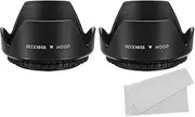 uxcell 55mm Camera Lens Hood, 2Pcs Flower Lens Hood Protector with Cleaning Cloth for Anti-Reflection Blocks Excess Sunlight to Reduce Lens Flare and Glare, Enhance Camera Photography