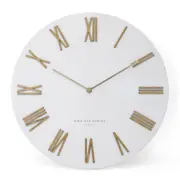 FREDERICK White 40cm Metal Wall Clock