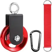 Fitness Pulley System Kit, Weight Cable Gym Fitness Equipment, Rope Pulley, Heavy-Duty 90mm, Smooth Load-Bearing Capability, Multipurpose for Gym Setup Home Workout