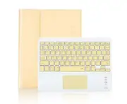 iPad Keyboard Case Wireless Bluetooth Built-in Touchpad for iPad 9.7/10.2/10.5 - Yellow