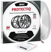 RIMiQ PROTECTiQ Universal Wheel Protection - 1/4" Trim Easy to Apply with Automotive 3M Tape. 6 Colors Made in USA - Fits Up to 24" Rims - Including Tesla - White