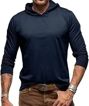 [Tomwell] Hoodie Men's Plain Hoodie Casual Long Sleeve Winter Sweatshirt Hoody Pullover Casual Hooded Shirt