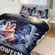 Bed Sheets g595 Michael Myers Print Bedding Set Pattern Duvet Cove Set 3 Pieces 1 Quilt Cover And 2 Pillowcases for Women Men Teens tq595 Bed Sheets
