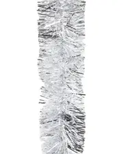 2.5m SILVER Christmas Tinsel 75mm wide