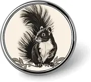 [FZMVSQH] Skunk Printed Round Button Pin Badges Metal Pinback Buttons 1 Inch Pins for Hat Shirt Clothing Bags Decoration, Circular, Aluminum, Circular, Aluminum